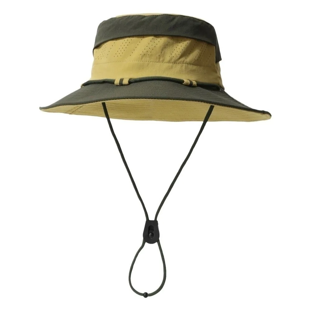 

Sweet Color Blocking Sun Protection Bucket Hat Big Brim Adjustable Sunscreen Fisherman Hat Korean Style Visor Sun Hat Girl