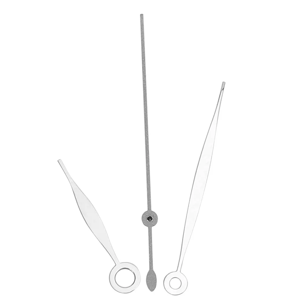 Precision Made Metal Watch Hands Set Silver Hour Hand Total Length 10.5mm Hour Minute Second Hands Watch Needles For Men