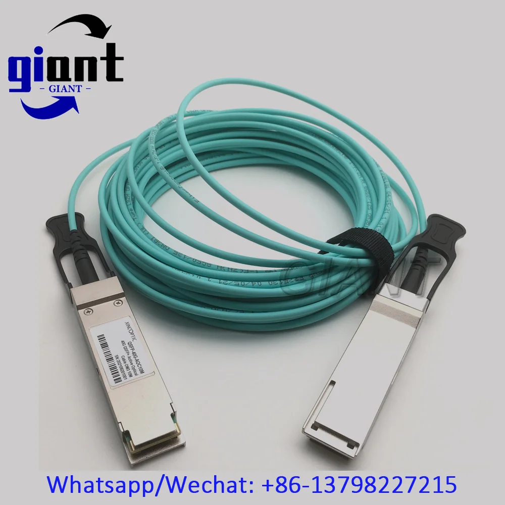 40G QSFP+ AOC Cable 40Gbps QSFP+ 10M Multimode OM3-Aqua Breakout AOC Active Optical Cable For Cisco Juniper Switch