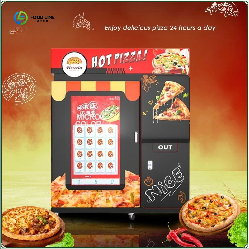 Automatic Pizza Vending Machine for Shopping Malls with Fresh Hot Pizza System FL Customzied