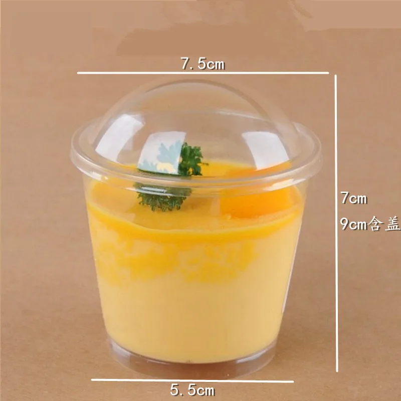 20PCS Disposable Plastic Dessert Cups Party Ice Cream Drinks Cup Serving Food Jelly Containers