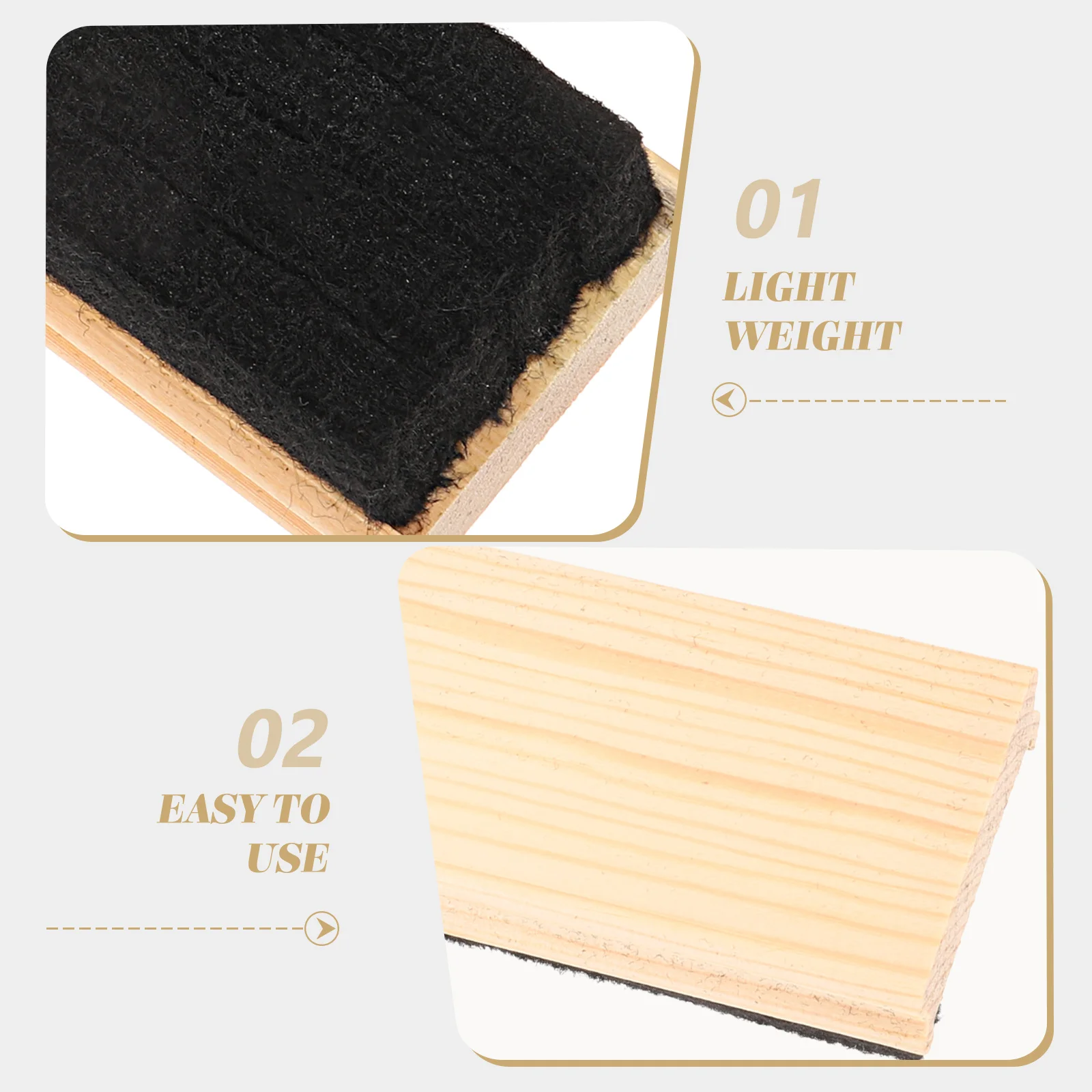 Borrachas secas de madeira, quadro branco, 5pcs