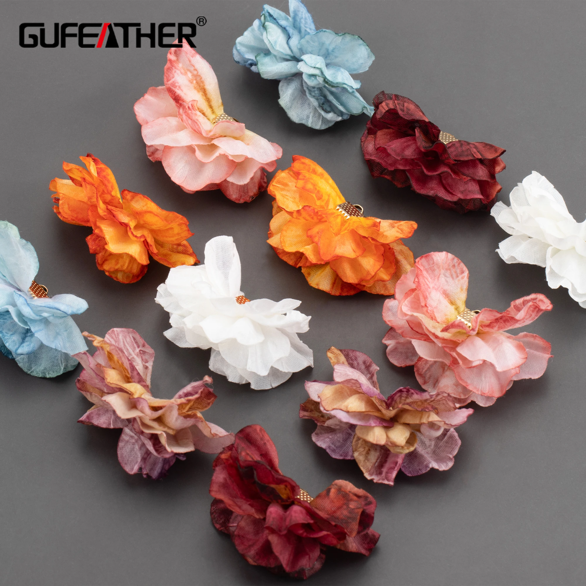 

GUFEATHER F168,jewelry accessories,charms,hand made,flower shaped earring accessories,jewelry making,diy pendants,6pcs/lot