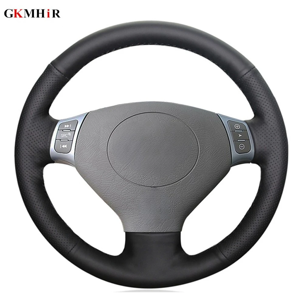 DIY Hand-stitched Black Artificial Leather Car Steering Wheel Cover For Chery Tiggo 2007-2010 QQ3 2006-2012 A1 2011