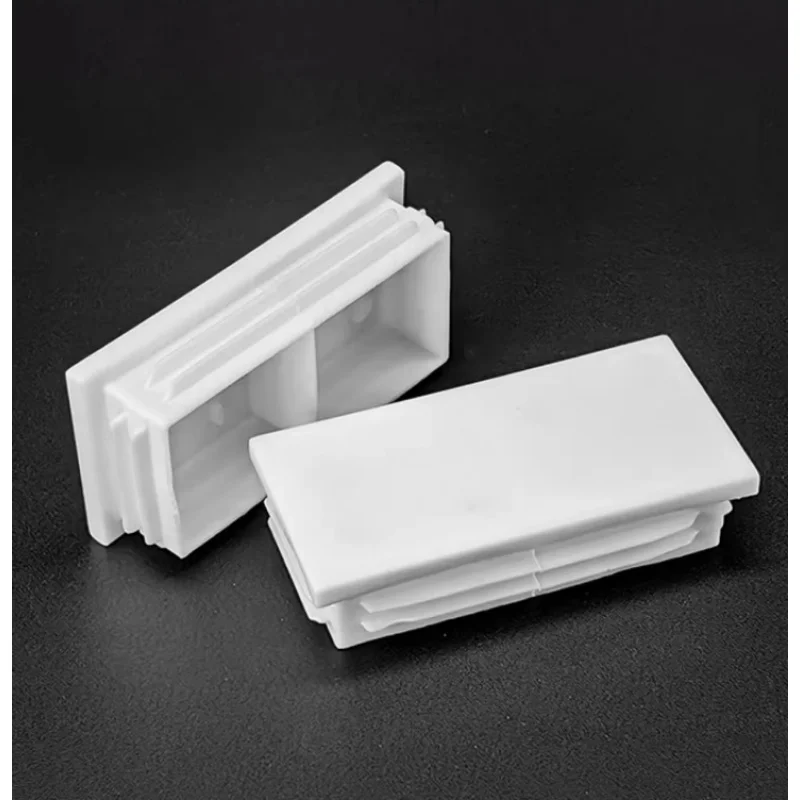 Picture 6: 40x80mm PP Plastic Inserts Plug Bung Square Blanking End Cap Caps Tube Pipe Black White Gray Brown For table and chair feet