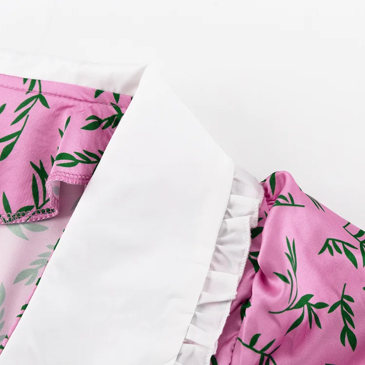 2025 صيف جديد إمرأة الخامس الرقبة نفخة كم قصير نمط الأزهار فستان طويل ، امرأة عالية الخصر الكشكشة زهرة فساتين مُزينة بطباعة