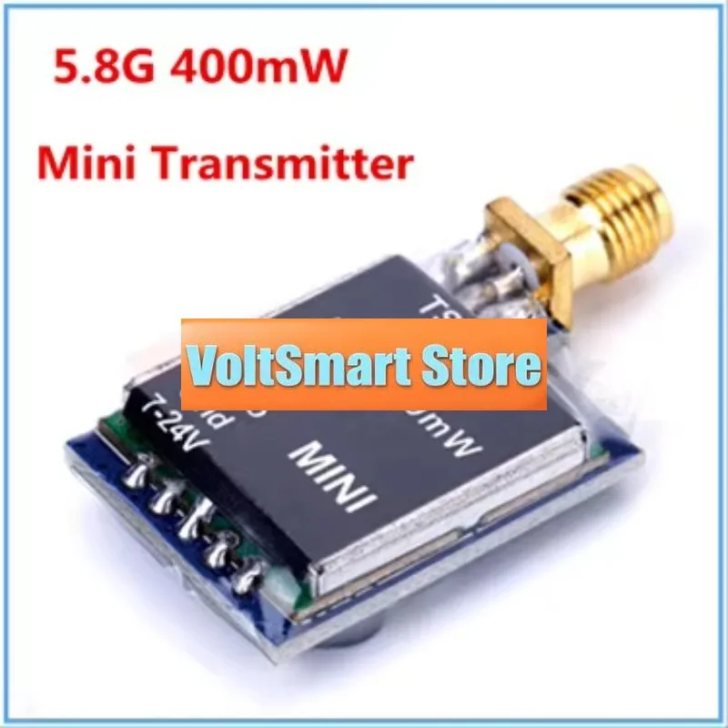 VoltS5 8G 400mW 40 Channel AV Wireless Mini Transmitter TS58400 AREF Frequency For FPV Drone Racing And Aerial Photography