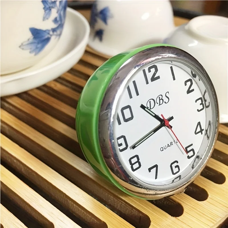 Mini quartz table clock for men and women, desktop decoration, portable, simple and creative, silent bedside student car watch