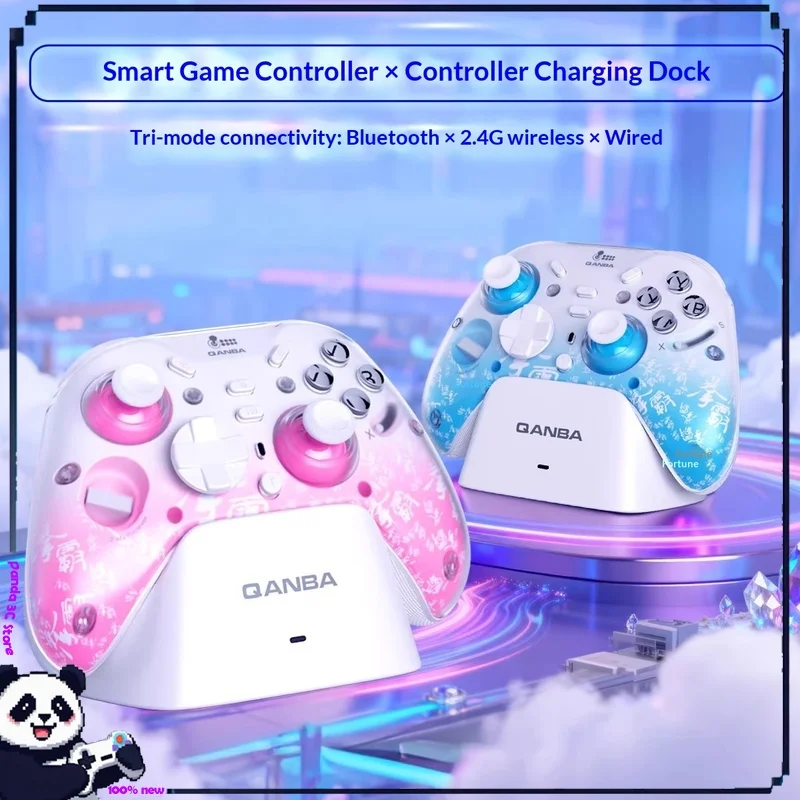 

Беспроводной игровой контроллер Qanba с Bluetooth, три режима подключения, джойстик с датчиками Холла, для Switch, ПК, Steam, Android, iOS, планшетов, компьютеров, телевизоров, геймпад, подарки