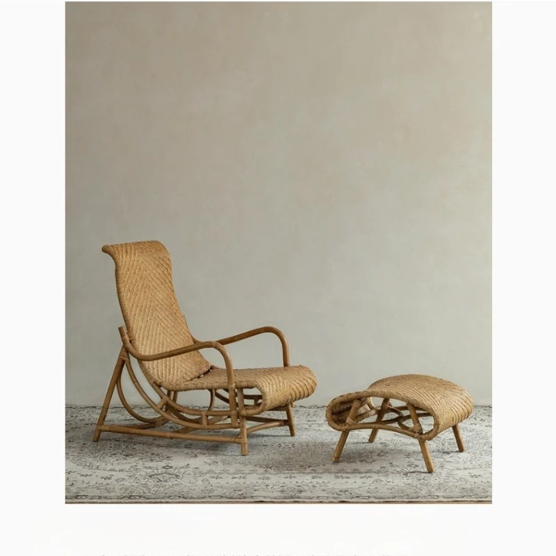 

South East Asia Rattan Art Rattan Nig Rattan Chair Leisure Chair B & B Balcony Leisure Sofa Chair Backrest Single recliner