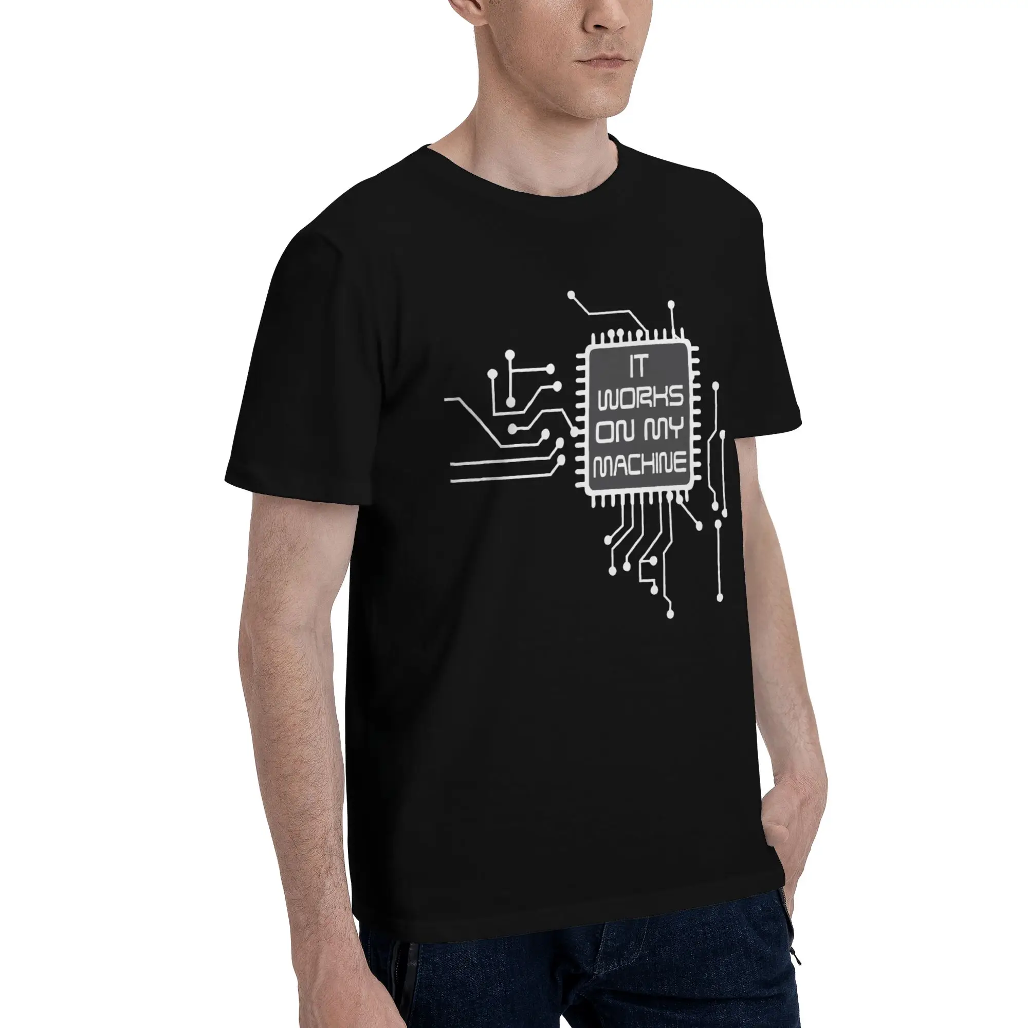 Men's Funny Programming IT Help T Shirt Programmer Software Web Pure Cotton Clothing Short Sleeve Round Neck Tee Shirt T-Shirt