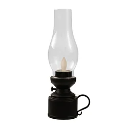 Lanterns Electronic Kerosene Lamp LED Oil Decorative Flameless 1840X500X500CM Lamps for Indoor Use Black