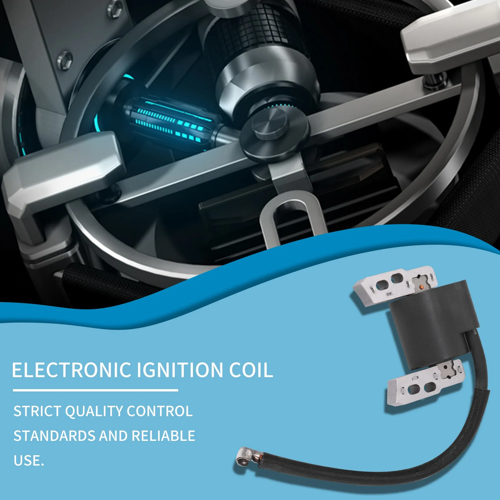 

ABFS Газонная электронная катушка зажигания для Briggs & Stratton 695711 802574 796964 Черный