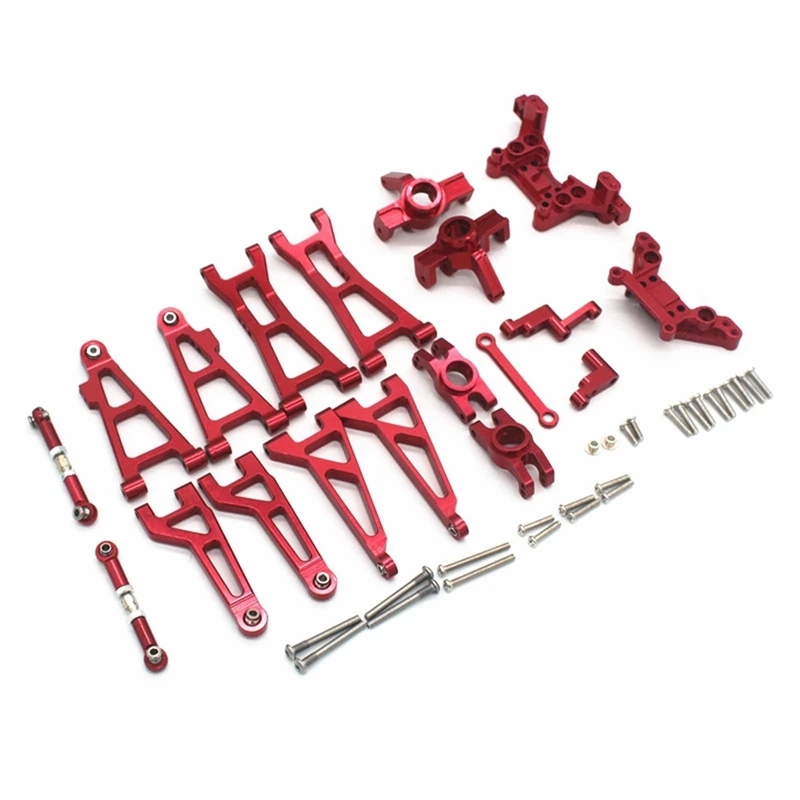 2X Metal Suspension Arm Steering Block Set For MJX Hyper Go 16207 16208 16209 16210 H16 1/16 RC Car Upgrade Parts Kit,1