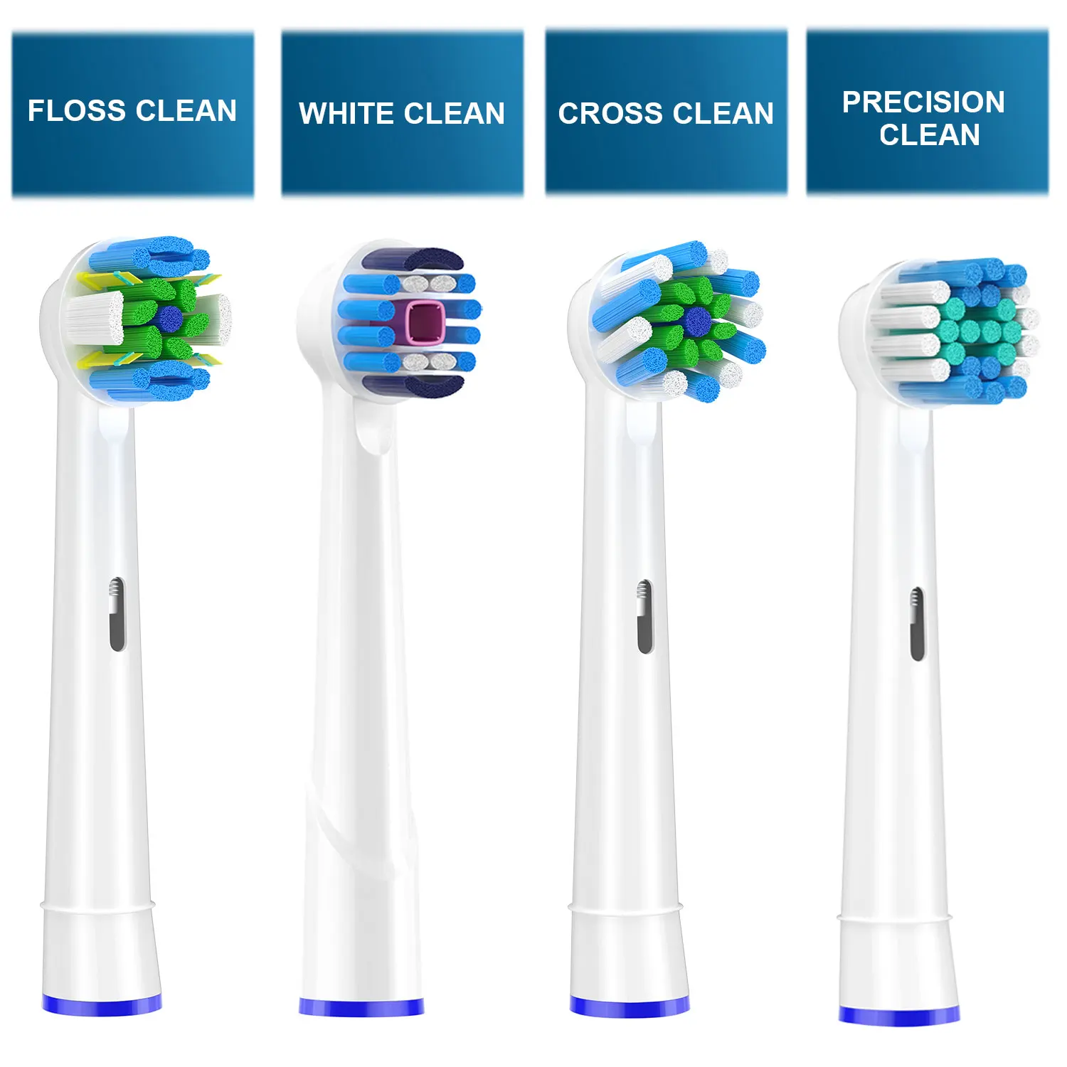 Replacement Brush Heads Compatible with Oral BElectric Toothbrush Heads, Including 4 Precision, 4 Floss, 4 Cross and 4 Whitening