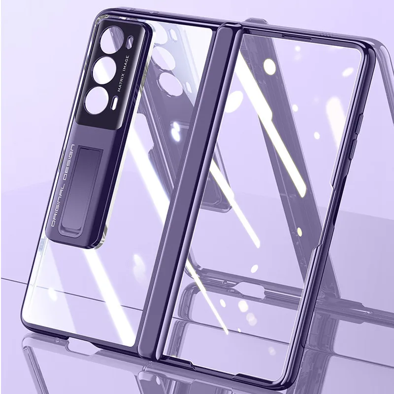 

Гальванизированная прозрачная фотовспышка для Honor Magic V2 с закаленной пленкой Складная петля фотообложка