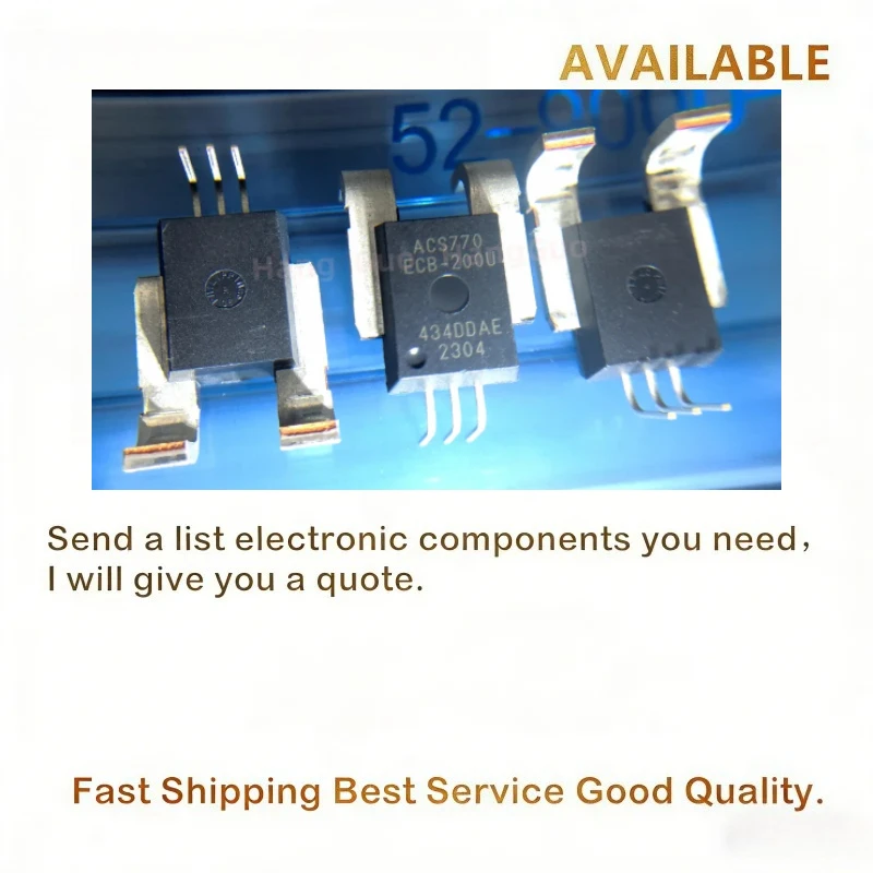 1-5PCS/Lot New OriginaI Current Sensor 200A 1 Channel Hall Effect, Open Loop Unidirectional 5-CB Formed Leads, PFF ACS770ECB-200