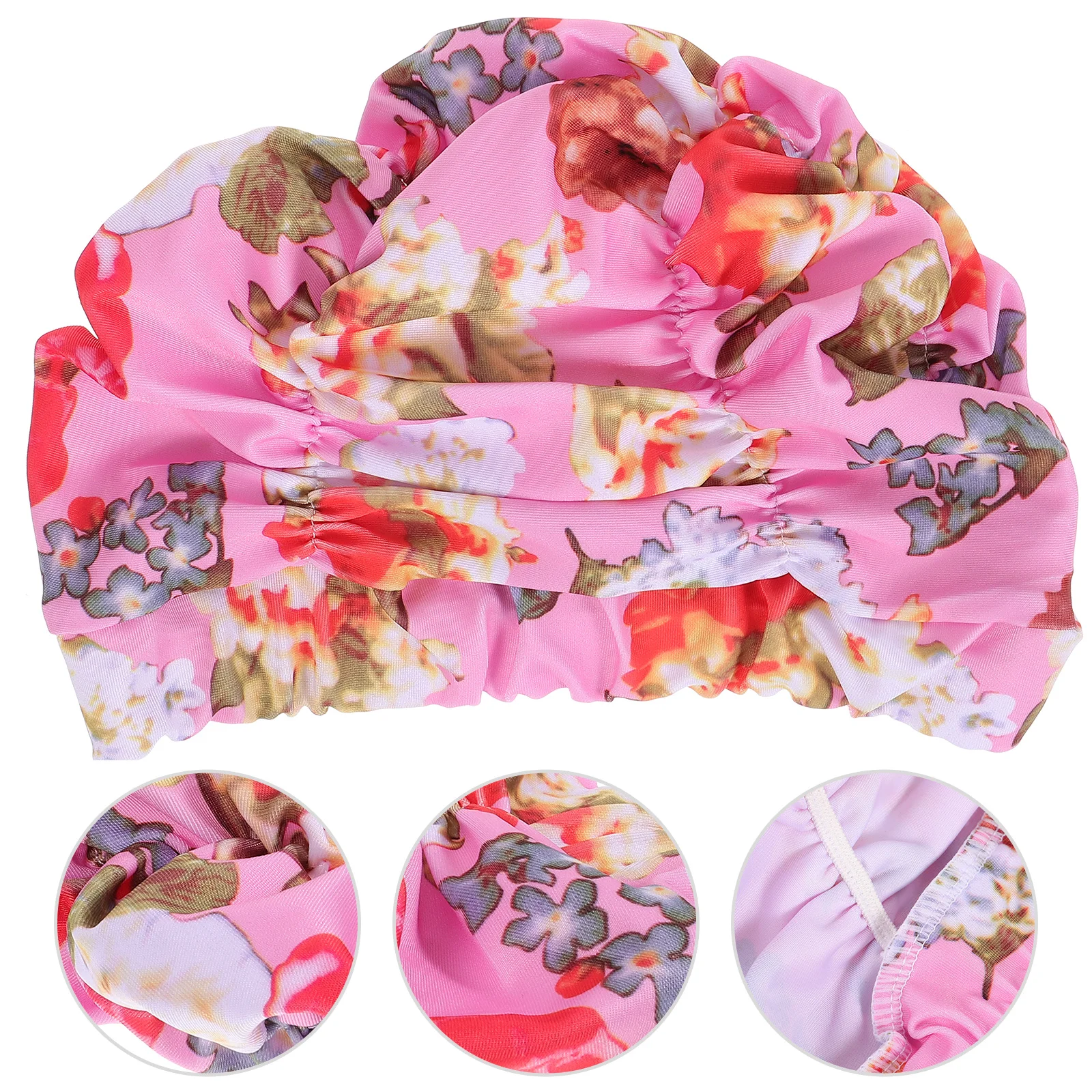 

Swimming Cap Caps for Women Long Hair Non-slip Easy Wear Nylon Cloth Man Hat Fabric