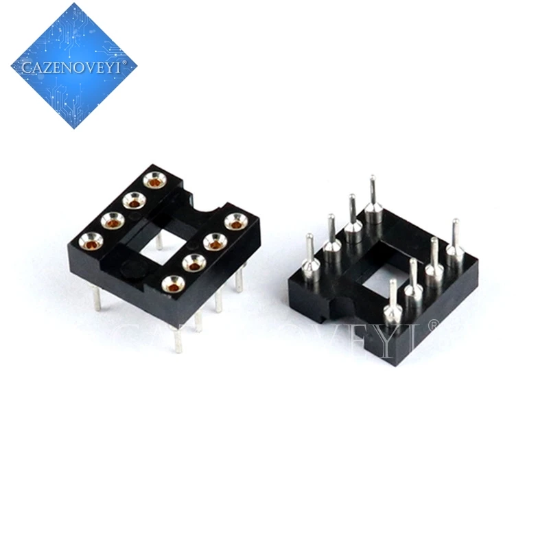 20pcs/lot Round Hole 8 Pins 2.54MM DIP-8 Sockets Adaptor Solder  8 PIN Connector In Stock