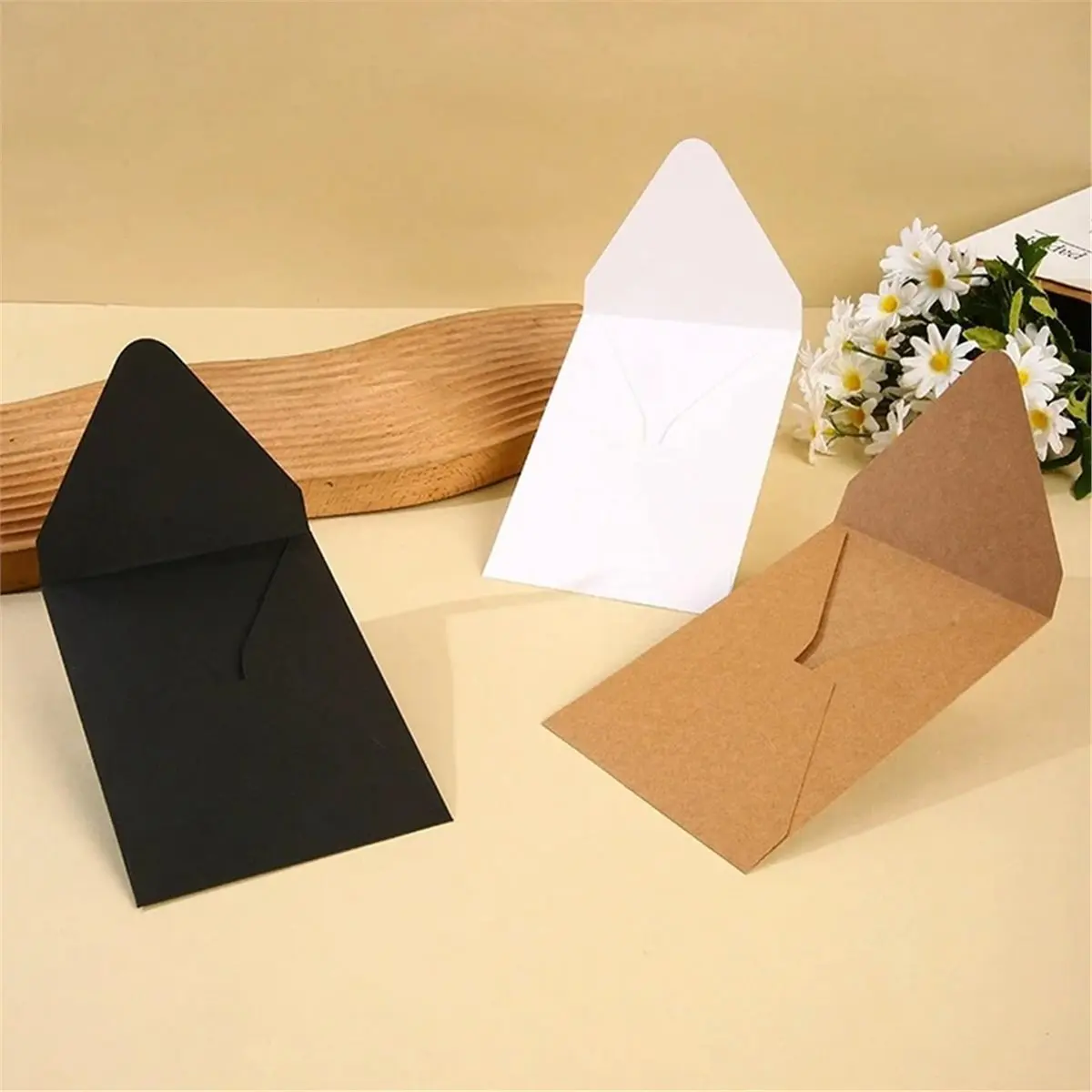 2026 New 50pcs/Lot 16x11cm Envelope Small Business Supplies 150g Paper Invitations Postcards Letters Bag Brown