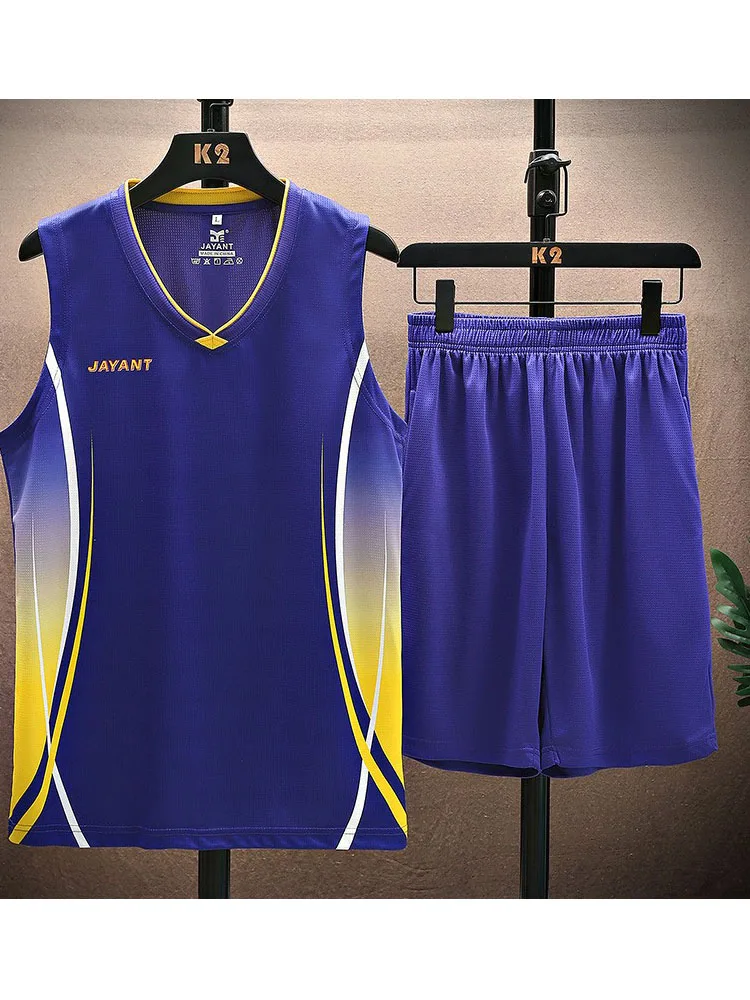 Men's Breathable Sweat Absorbent Basketball Sport Suit Summer Competition Jersey New Multi-Color Ball Uniform One Set view 4
