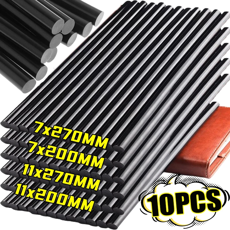 1-10PCS Car Hot Glue Stick Black Hot Melt Adhesive Glue Gun Silicone for Hot Gun 7mm /11mm for Kitchen Faucets Bathroom Items