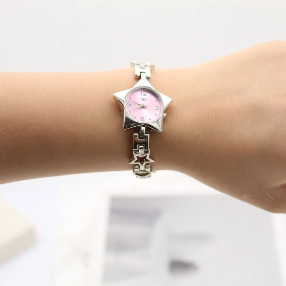 Fashion Y2K Pocket Watch Charm Bracelets Star Shape Charm Zinc Alloy Clock Pendant Adjustable Chain Bag Decoration Gift