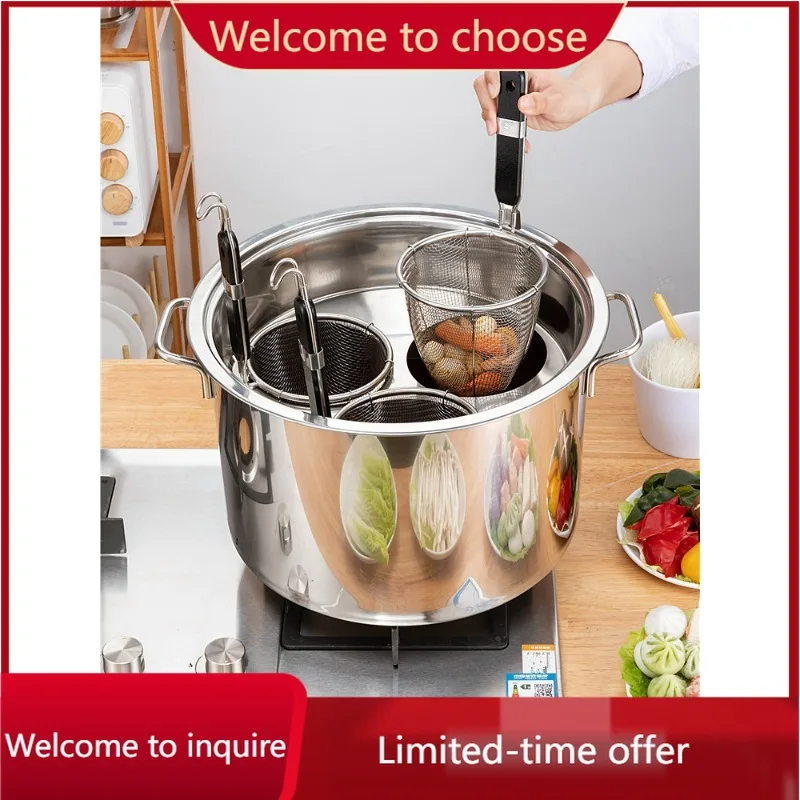 Nudeltopf aus Edelstahl mit großer Kapazität, Suppeimer, Induktionsherd, gedünstete Suppe, Küchenutensilien