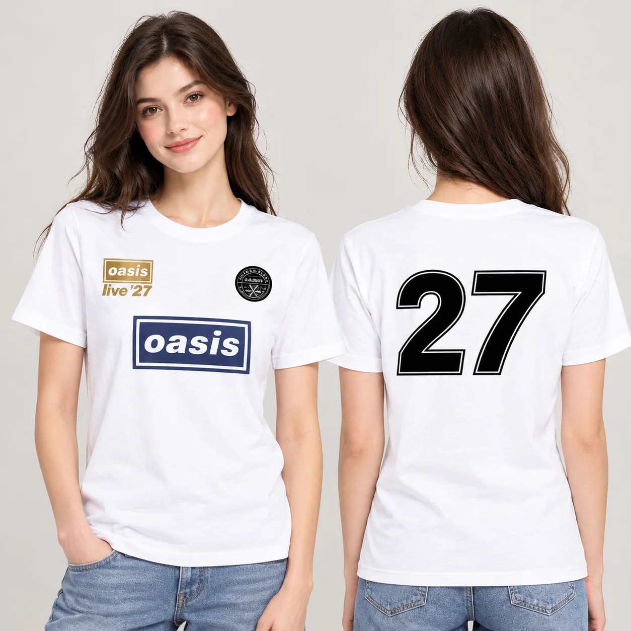 Oasis Live '27 World Tour 2026 New Cotton Breathable Top Adult T-shirt Summer Vintage Casual Training Outdoor Sports Jersey