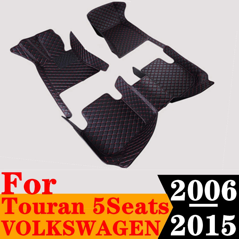 

Автомобильные коврики для Volkswagen VW Touran, 5 мест, 2015, 2014, 2013, 2012, 2011, 2010-2006, подходят под заказ, накладки для ног, коврик