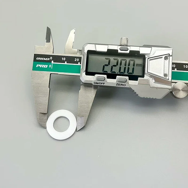 ارتفاع درجة الحرارة مقاومة PTFE وسادة مسطحة البلاستيك الملك شفة الأبيض ختم طوقا العزل الكهربائي الجيد 10/100 قطعة CS 0.8 مللي متر #6