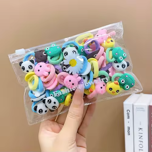 10/20Pcs/Set Cute Cartoon Rubber Elastic Hair Bands Girls Not Hurt Hair Small Scrunchie Kids Sweet Hair Ties Hair Accessories - Image 4