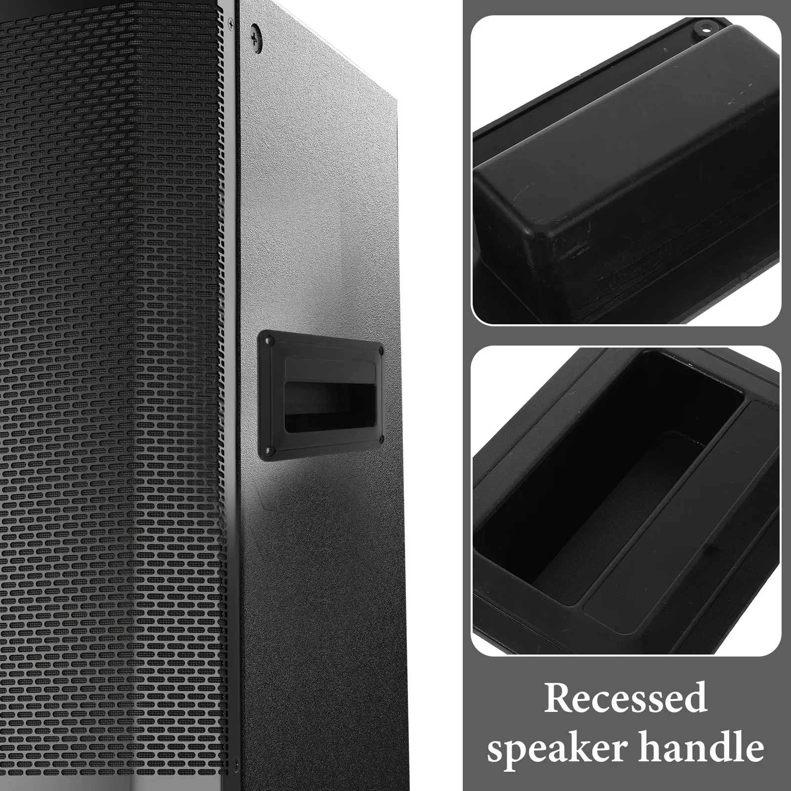 

4Pcs Speaker Side Handle Plastic Recessed Small Replacement Handle Audio Speaker Parts Accessories Sturdy Convenient