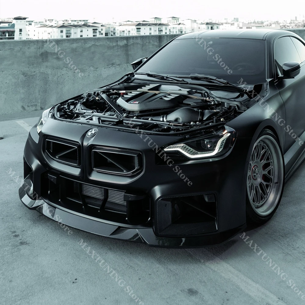 For BMW 2 Series M2 G87 2023 2024 2025 Front Bumper Lip Diffuser Splitter Spoiler Guard Exterior Body Kit Tuning Gloss Black view 2