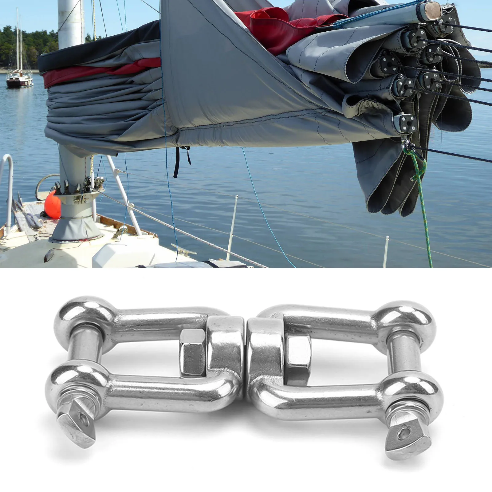 Swivel Shackle Universal 316 Stainless Steel Rolling Chain Marine Device Fit for Ships dispositivo marinho apto para navios