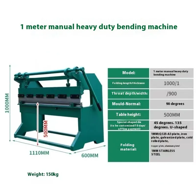 Machine à cintrer manuelle de bureau, Machine à cintrer robuste, Machine à cintrer hydraulique en acier inoxydable