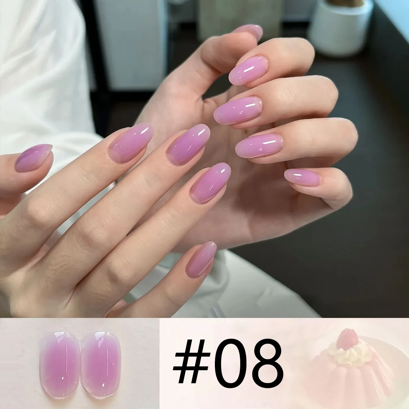 2026 Beliebter Icy Jelly Nagelgel-Lack, Makronen-Pastellfarbenes Transparentes Nagelgel, Cremige Textur, Aushärtbares UV-Gel für Nagelstudios – Detail 9