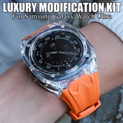 Modification Kit For Samsung Galaxy Watch Ultra Sport Strap+Case Bracelet Band For Galaxy Watch Ultra 47mm Transparent Mod Kit