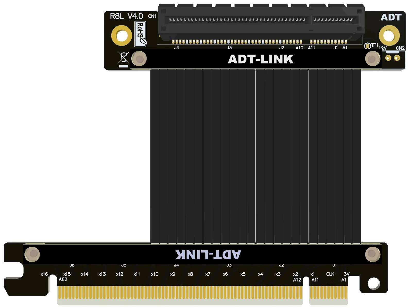 PCI-E x8 extension cable adapter cable x16 16x 8x PCIe4.0 high speed stable steering extension 1U PCIe 4.0 x8  gen4 128G/bps