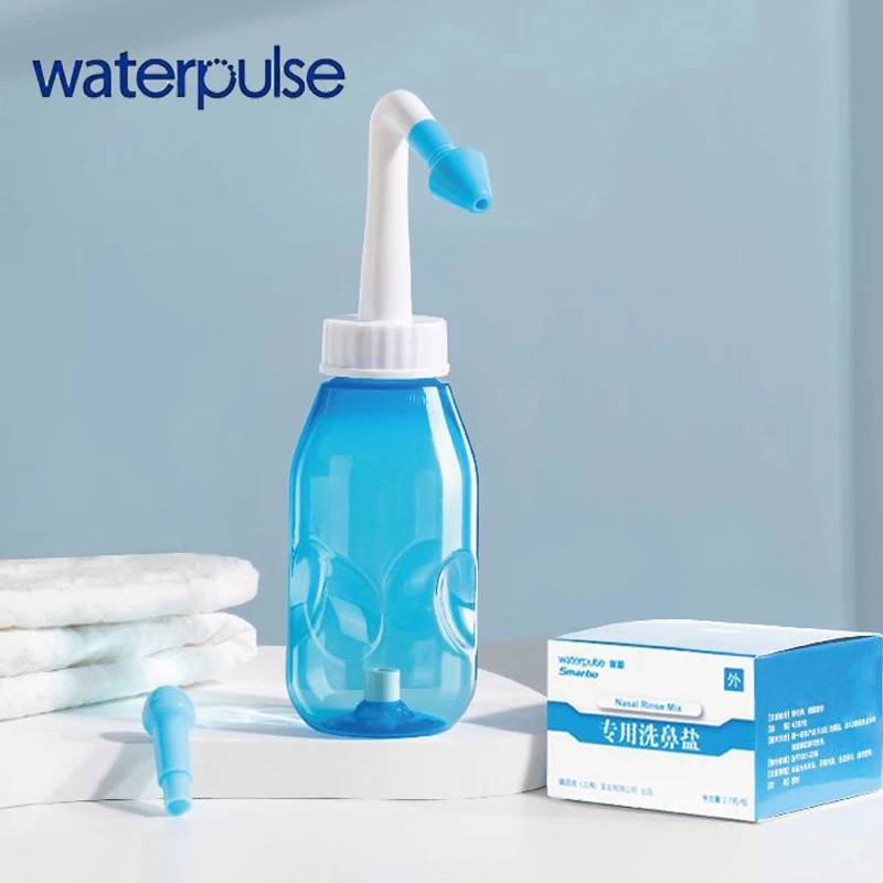 Waterpulse Nasal Wash Bottle Cleaner Sinusite salt rinse Cleans irrigator Moistens Child Adult Avoid Allergic Rhinitis Neti Pot