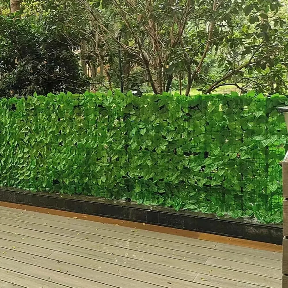 Artificial Ivy Hedge Screen, Decoration for Indoor Outdoor Durable Screen for Garden Terrace Balcony 100x300cm