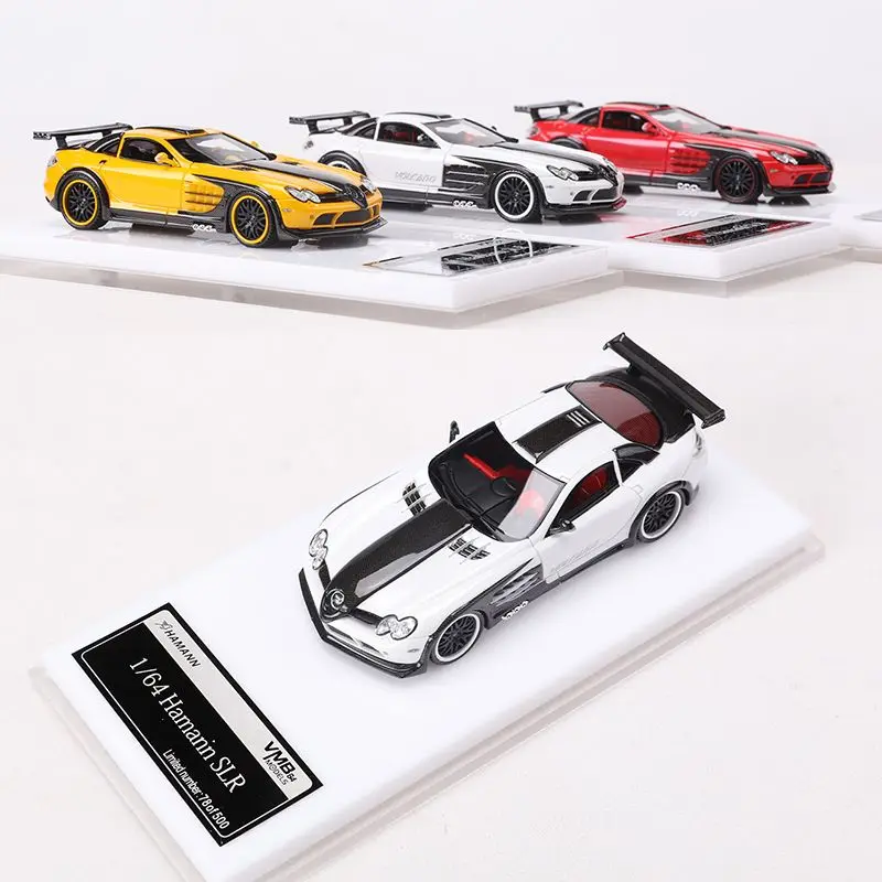 1:64, Mercedes-Benz SLR Hamann modified version,resin static simulation miniature car fashion play model,adult collection pieces