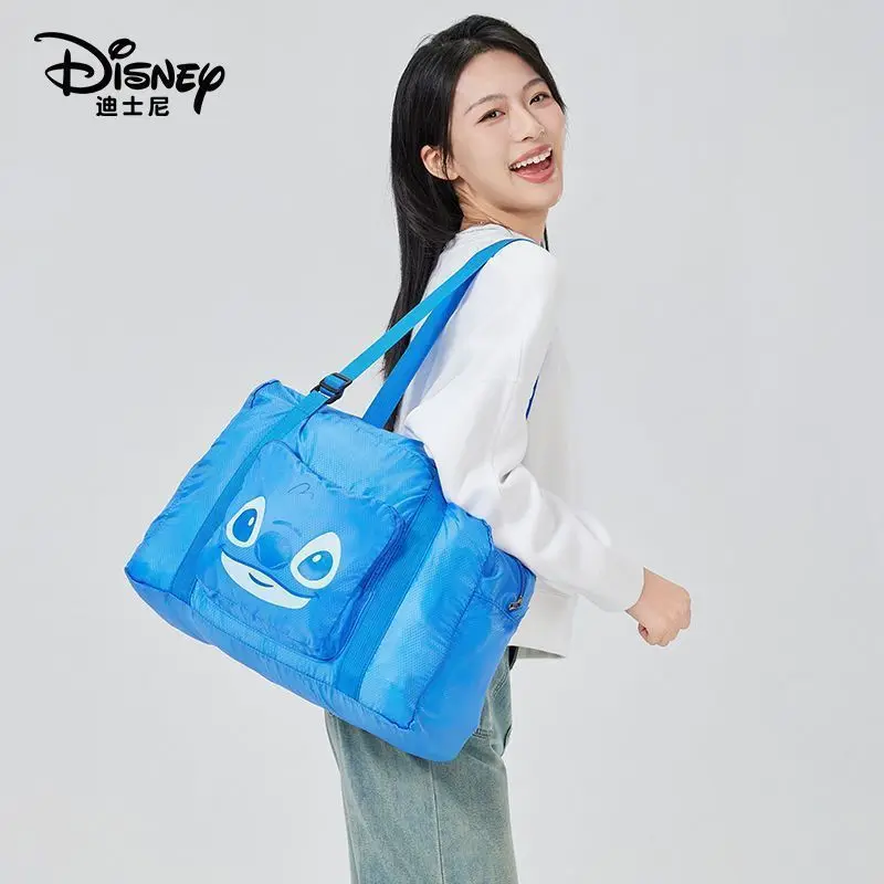 

Disney Anime Peripherals Cute Stitch Folding, Ultra Light and Large Capacity Cartoon Travel Luggage Storage Bag, Handbag Gifts