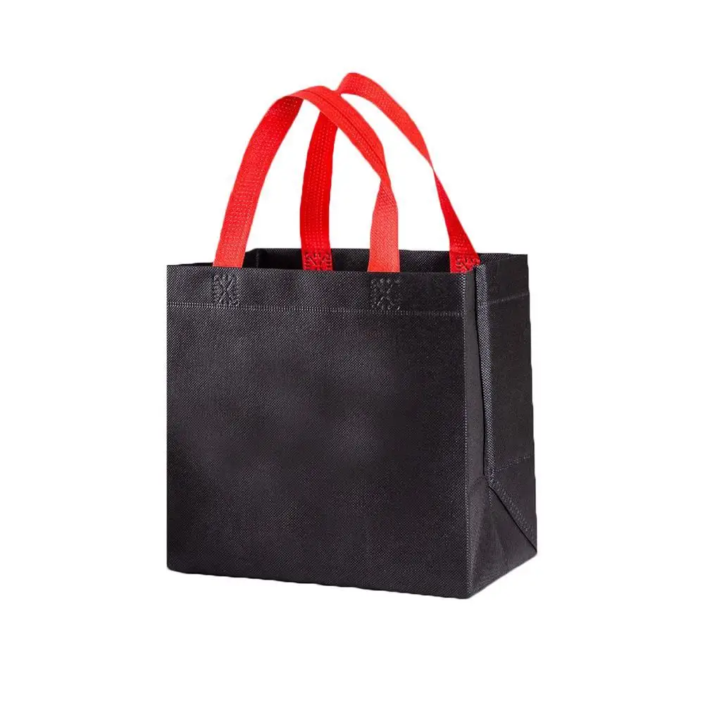 Casual Foldable Shopping Bag Reusable Eco Unisex Fabric Non-woven Shoulder Fabric Bags Pure Color Tote Grocery Bags Pouch