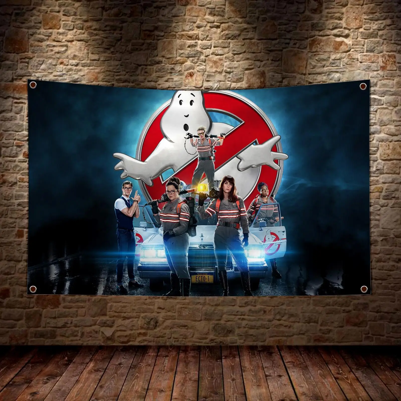 Classic Movie G-Ghostbusters Flags Decorative Tapestry Wall Banner Hanging for Bedroom Dorm Room Living Room Home Decor Art Gift