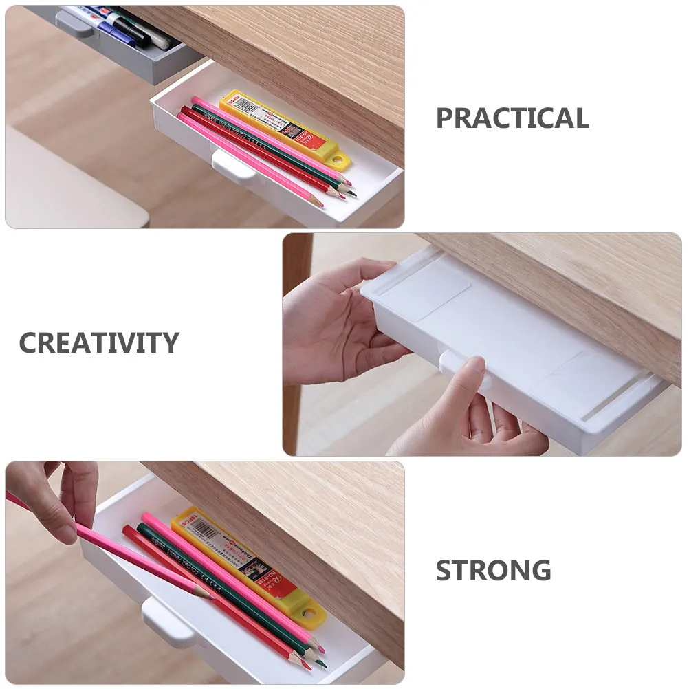 

Набор из 3 выдвижных органайзеров под стол: липкие держатели для карандашей, канцелярии и зарядных устройств