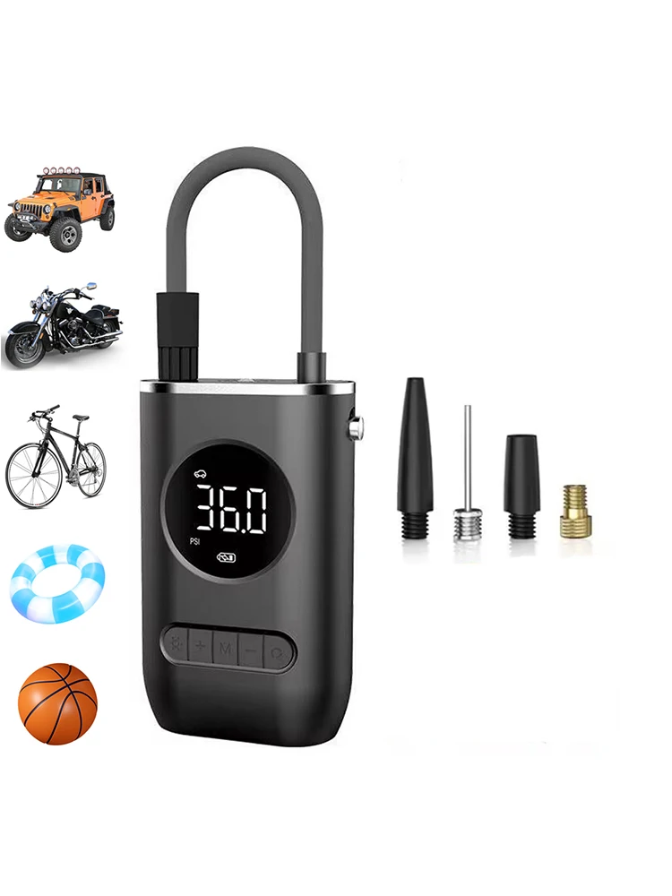 AliExpress CARSUN Mini Car Electric  Inflation Air Pump Portable Wireless Handheld Charging Digital Display Tire Pump For Car Motorcycle Bike Ball