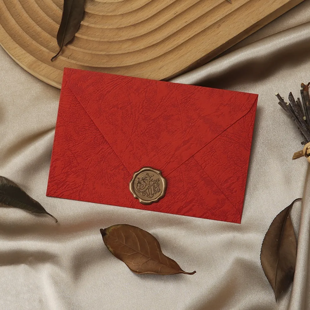 

Chinese style Bview Art Linen Brown Paper Envelope Not Easily Damaged Paper Literary Envelope Paper Thickness Invitation Card