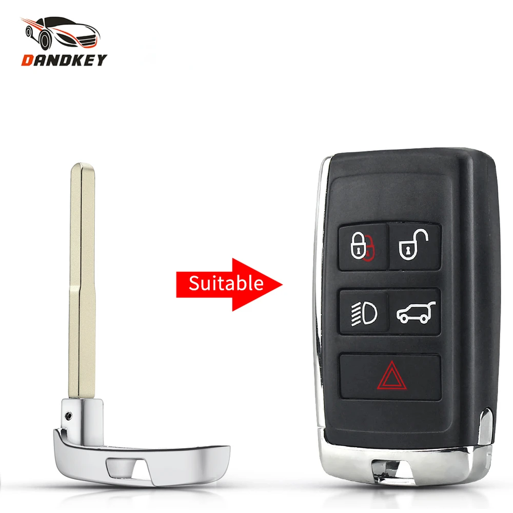 Dandkey For Land rover Range Rover evoque discovery LR2 2018 2019 For XE XFL For Jaguar Insert Emergency Smart Remote Key Blade