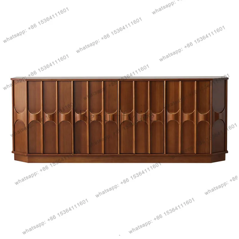 XX French solid wood porch cabinet, retro living room against the wall, dining side cabinet
